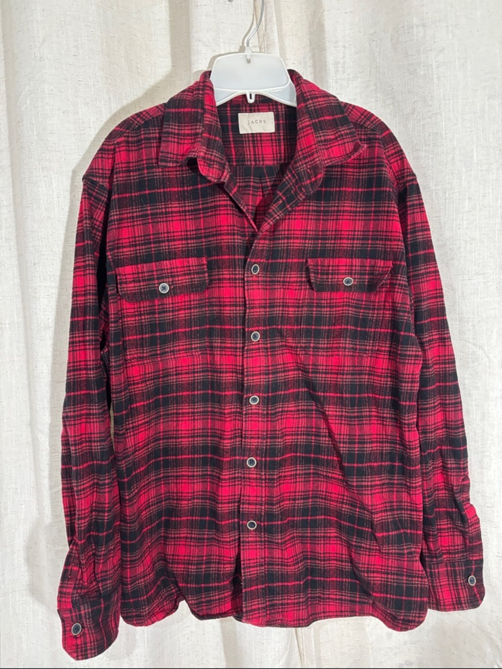Jachs Red & Black Plaid Button-Down Shirt - Men's Casual